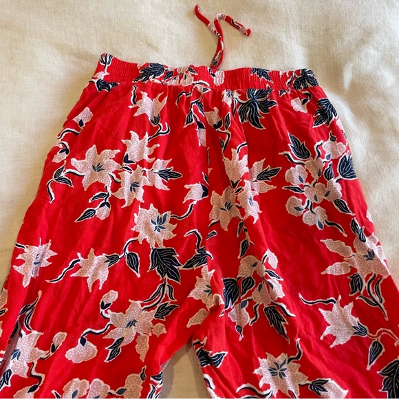 Floral flowy wide leg cotton pants - Picture 3 of 7